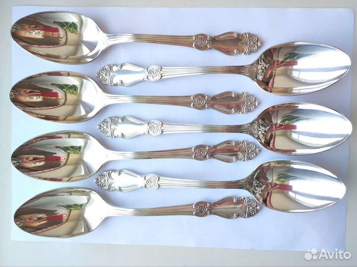 Набор вилок и ложек мельхиор новый