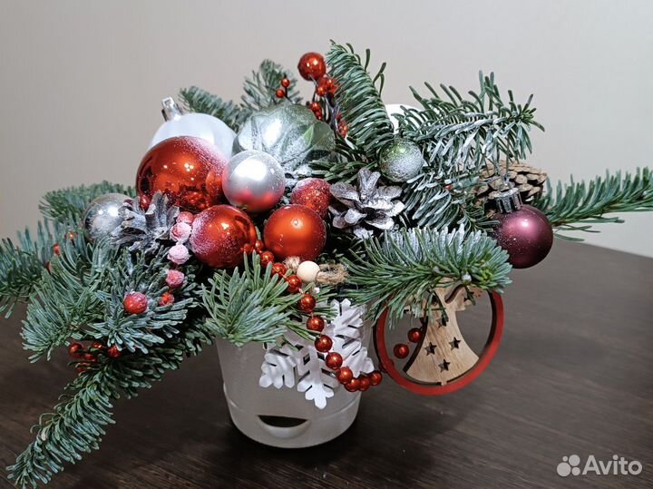 Новогодние композиции из живой хвои