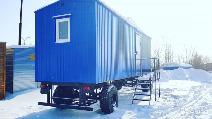 Жилой вагон на шасси, вагон-дом 347