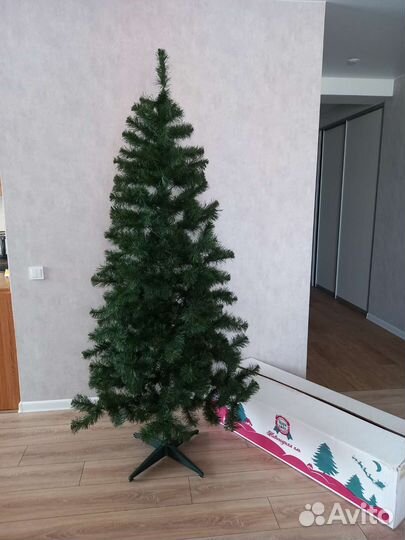 Елка искусственная 220 см (дед мороз в подарок)