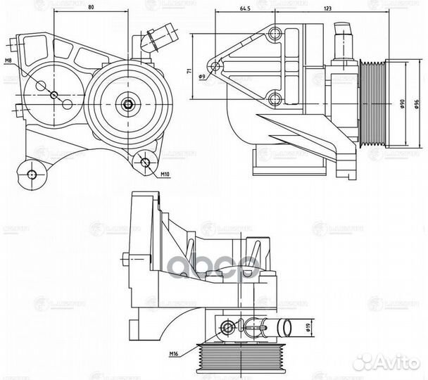 Насос гур fiat ducato (06) 2.3JTD LPS 1602 luzar