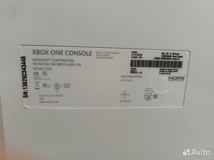 Xbox One модель 1540