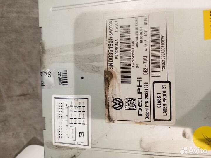 Штатная магнитола volkswagen