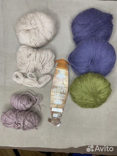 Пряжа 100/шерсть Сури альпака (Suri Alpaca). Перу