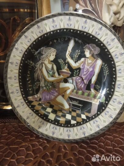 Ваза бокалы тарелка Греция 80-е г