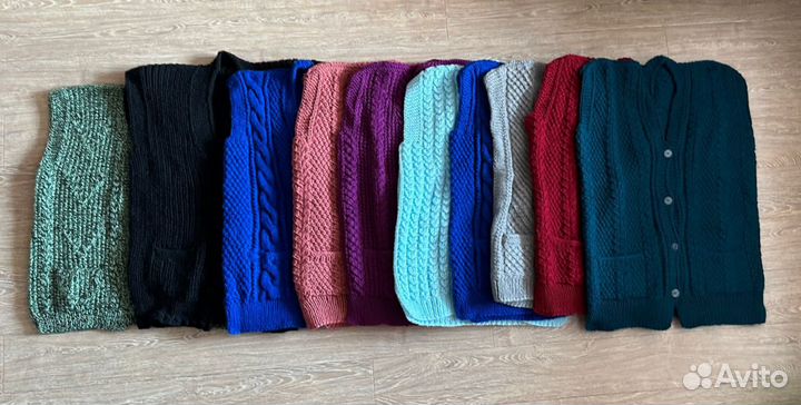 Жилеты ручной вязки