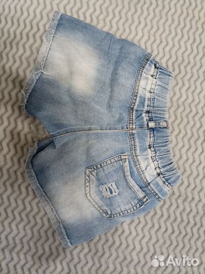 Шорты джинсовые и топы на девочку 110-116