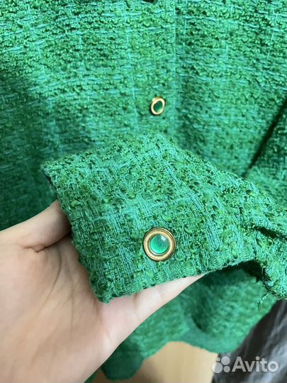 Зеленая рубашка женская