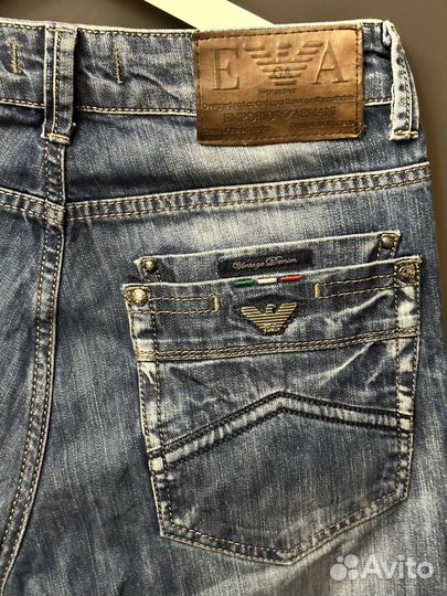 Джинсы armani италия мужские прямого кроя