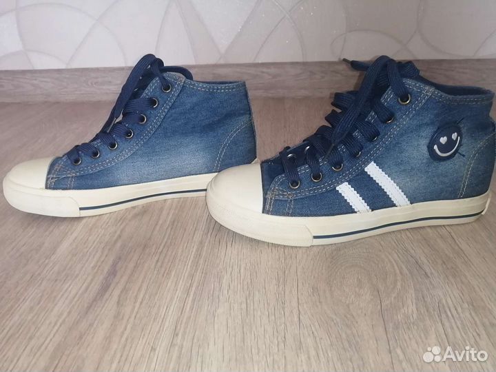 Кеды джинсовые