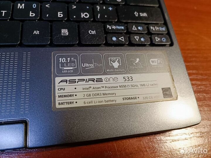 Acer aspire one 533-n558kk