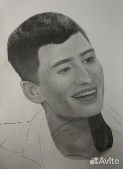 Портрет по фото карандашом