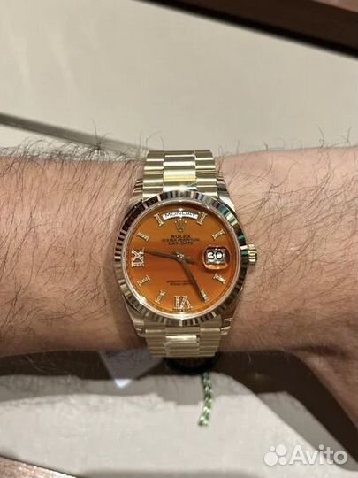 Часы Rolex Day-Date 36 Carnelian Orange новые