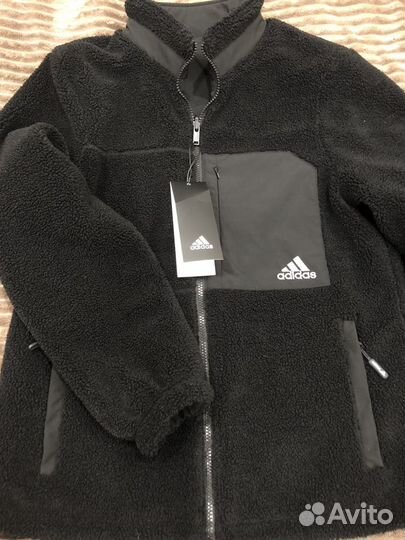 Куртка барашек adidas двусторонняя