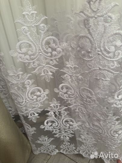 Тюль со шторной лентой