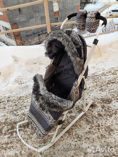 Детские санки коляска