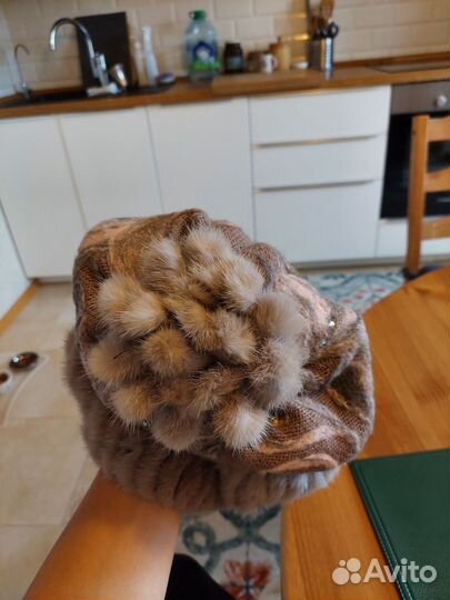 Шапка, повязка норковая