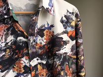 Рубашка в цветок блузка цветочный принт мужская M