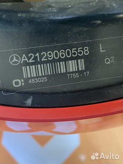 Фонарь задний левый Mercedes w212