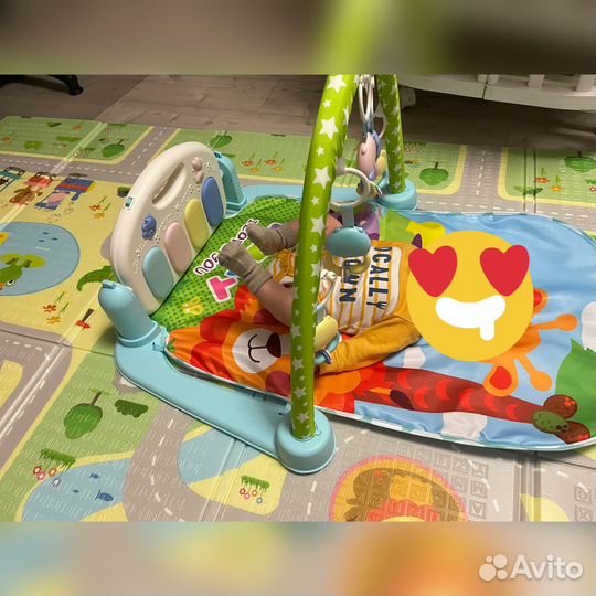 Развивающий коврик AmaroBaby Cute lion Салатовый