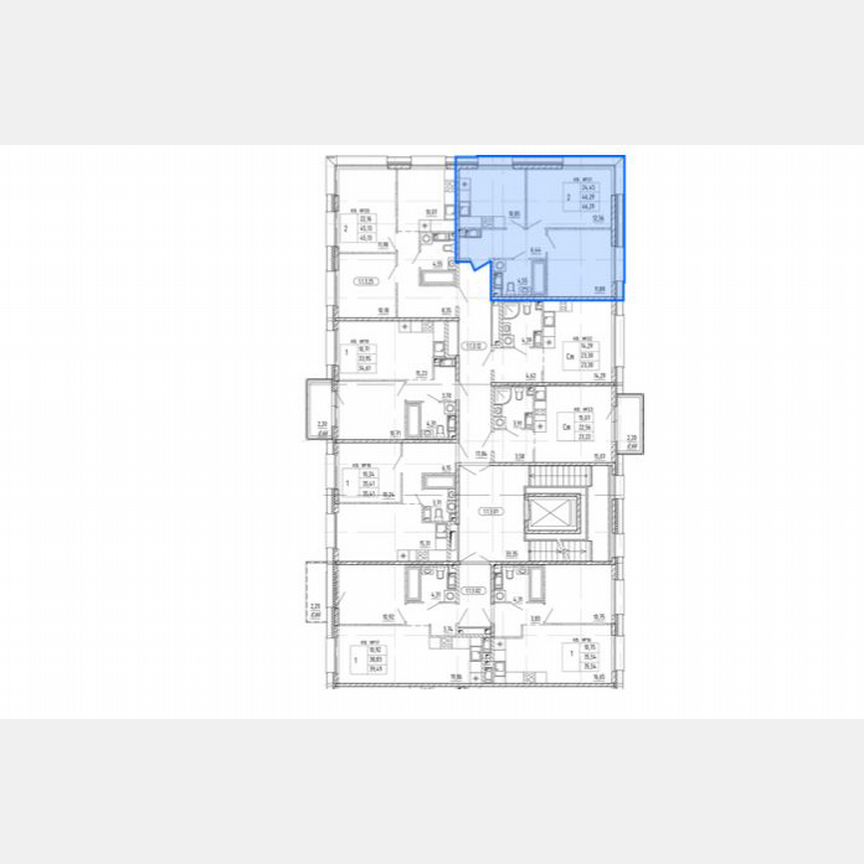 2-к. квартира, 46,3 м², 3/5 эт.