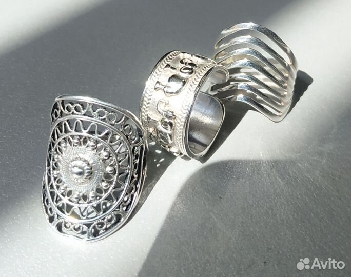 Кольцо широкое женское