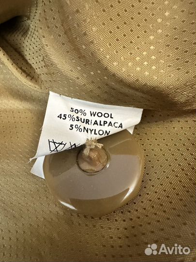 Пальто альпака, ворот куница