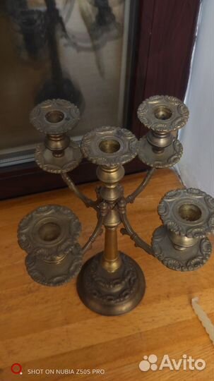 Подсвечник латунь