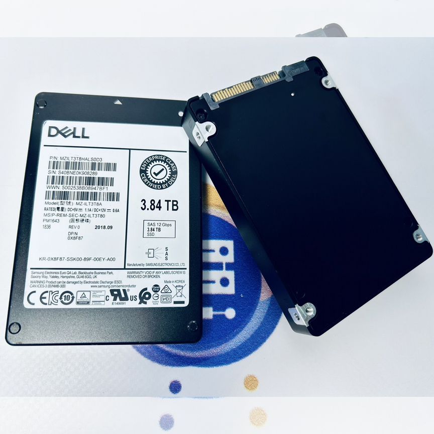 [PM1643] Серверный Sas Ssd 3.84tb Mzilt3t8hals Pm1643