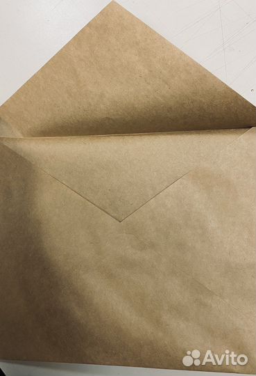 Конверт, почтовый конверт, крафт, А4