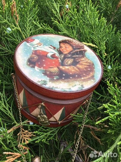 Игрушка детская, шкатулка ручная работа,декупаж