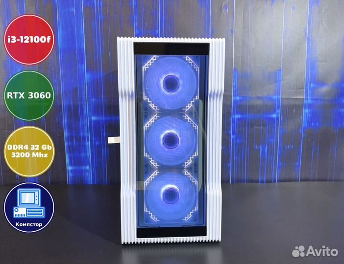 Игровой пк новый i3-RTX3050-32DDR4-GPC13745082-H610