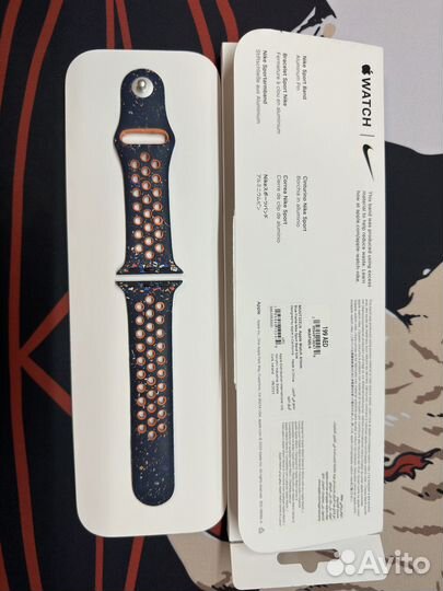Ремешок Apple Watch Blue Flame Nike Sport Band S/M