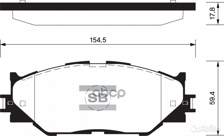 Колодки тормозные дисковые передние SP1543 Sangsin