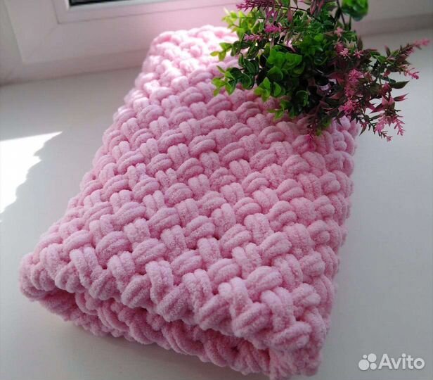 Плед детский вязаный ручная работа