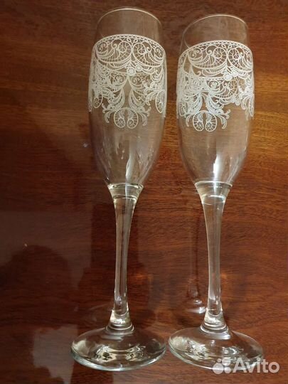 Свадебные Фужеры. Цена за два фужера