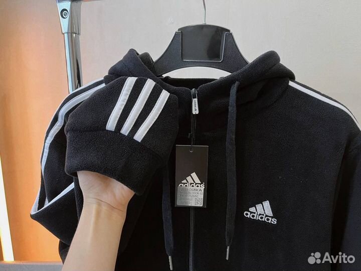 Зип худи adidas флис