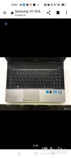 Ноутбук samsung 14 i5/ новый аккумулятор