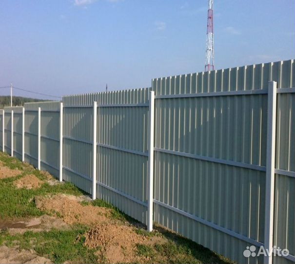Забор из профнастила под ключ