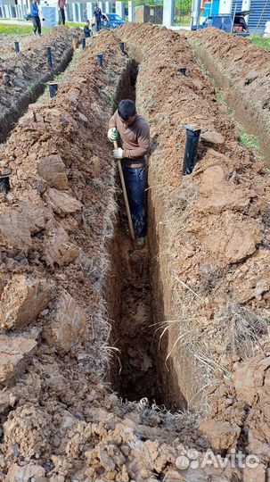 Ручной копка транше