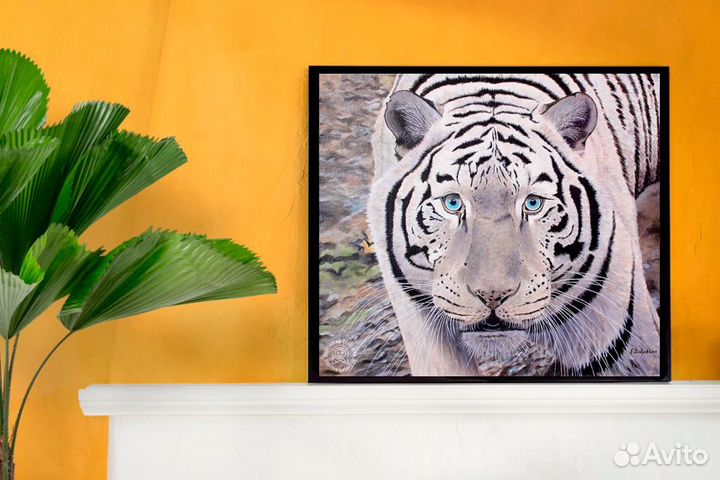 Картина пума тигр лев пантера животных на холсте