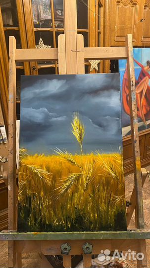 Картина маслом Перед грозой