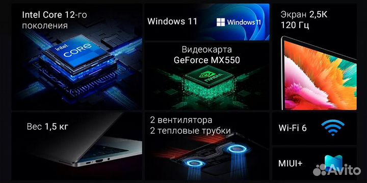 Ноутбук Xiaomi RedmiBook Pro 14 2022 i5,16Gb,MX550