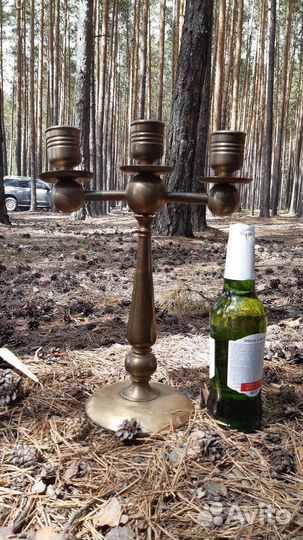 Подсвечник латунь