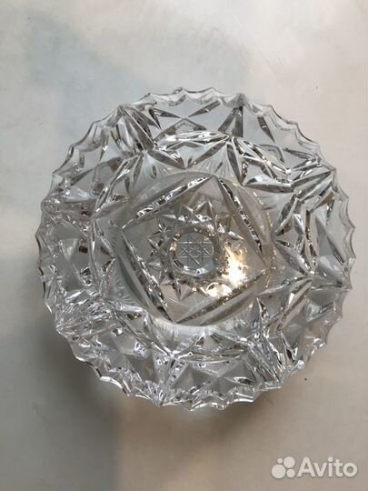 Изысканная Хрустальная пепельница,Богемия,60-е г
