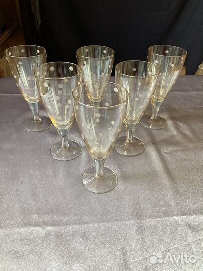 Бокалы, рюмки марганцевое стекло 60-70е