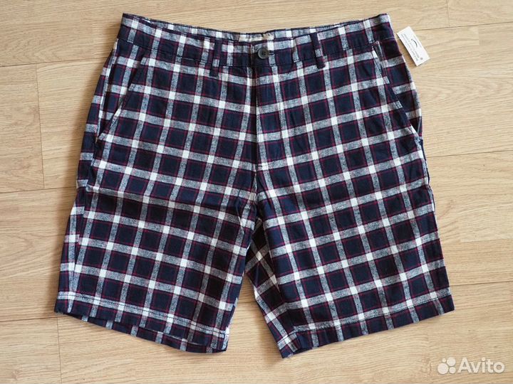Шорты в клетку лен/ хлопок р. 32
