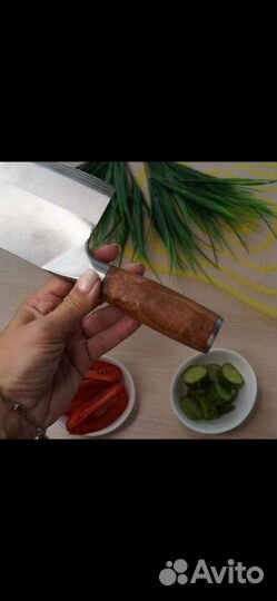 Шеф нож ручная работа Дамасская сталь