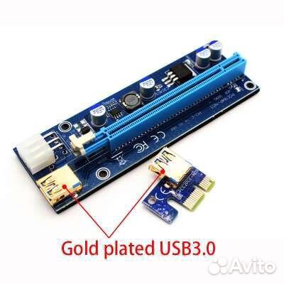 Райзер pci-e 009s led