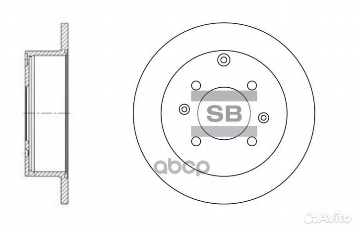 Диск тормозной передний hyundai EF sonata sd1047
